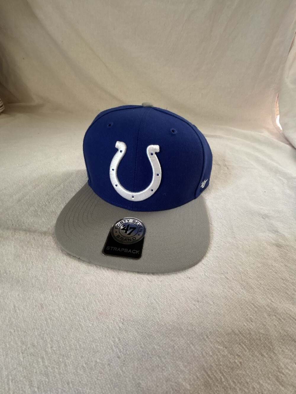 47 Brand Indianapolis Colts Two-Tone Gray and Blue Strapback Hat